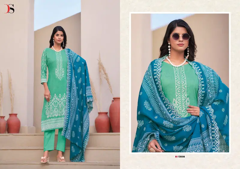 Bin Saeed 13 By Deepsy Pure Cotton Embroidery Pakistani Salwar Suit Orders In India